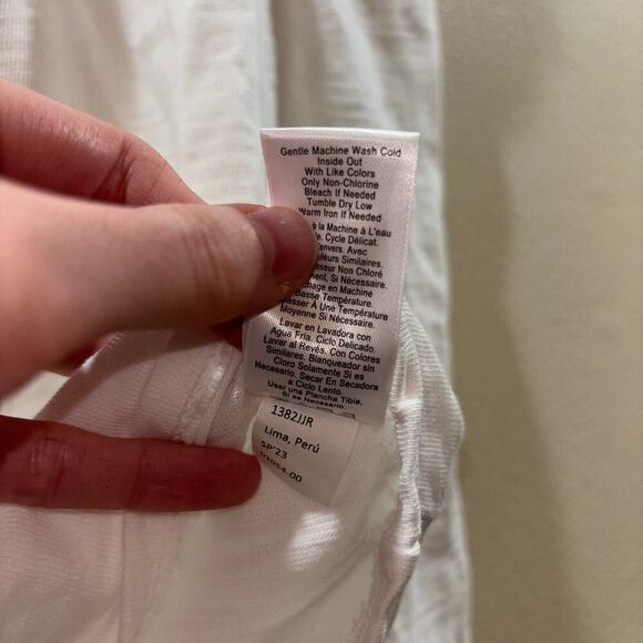 Nation LTD Juniper Femme Collarless Snap Tee Optic White, Sz XS - Picture 14 of 15